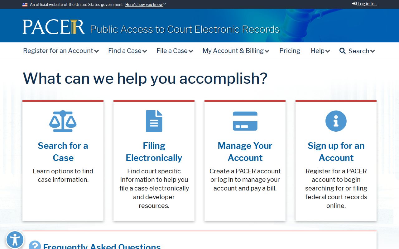 Etowah County court dockets PACER federal records portal