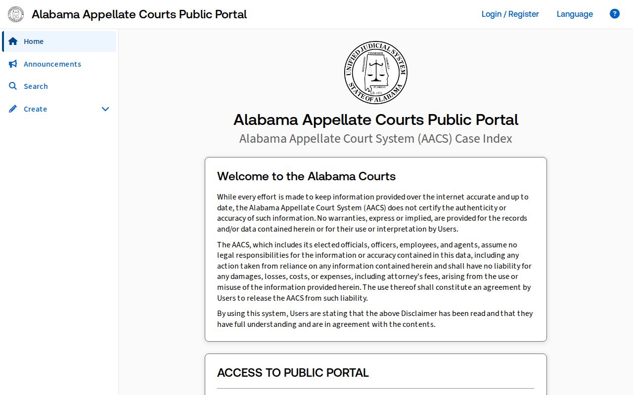 Etowah County court records Alabama appellate public portal