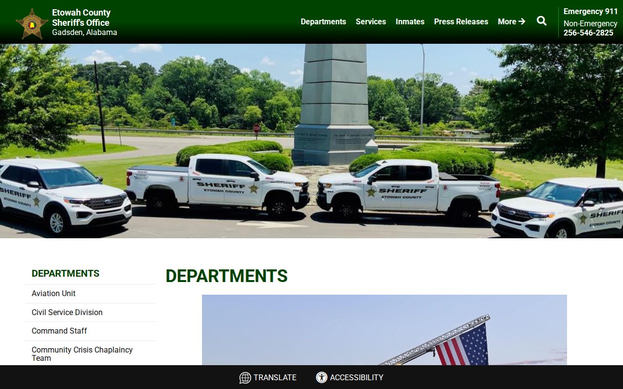 Etowah County warrant records sheriff departments page